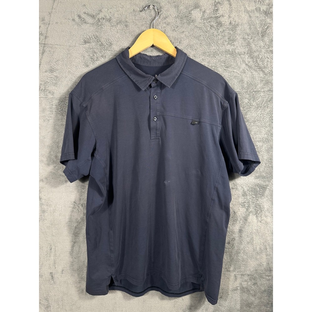 Arcteryx Mens XL Short Sleeve Polo Shirt Charcoal Gray Technical Outdoor CA34438